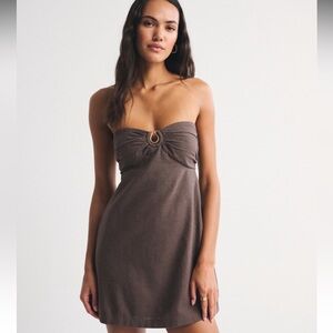 A&F Bra-Free Scarlett Strapless Linen-Blend Skort XS